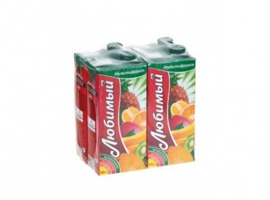 Нектар ЛЮБИМЫЙ мультифруктовый, 0,95л, 4 штуки