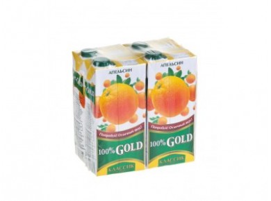 Сок GOLD 100% классик апельсин, 0,95л, 4 штуки