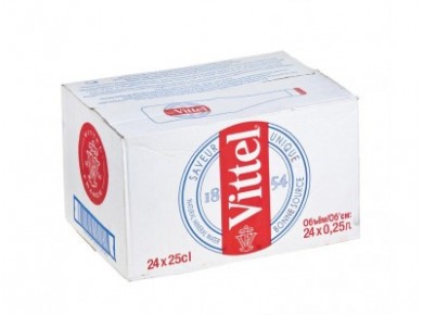 Минеральная вода VITTEL негазированная, 0,25л, 24 штуки