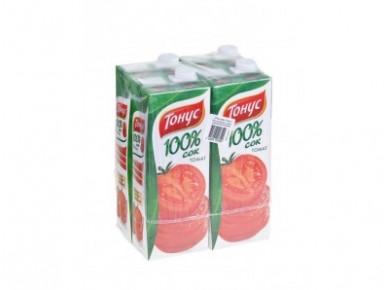 Сок ТОНУС томатный с солью, 1,45л, 4 штуки