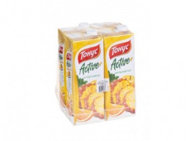 Нектар ТОНУС актив+ мультифрукт, 1,45л, 4 штуки