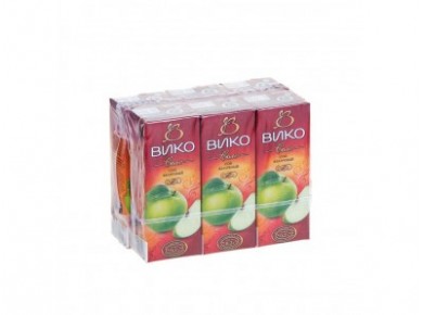Сок ВИКО зеленое яблоко, 0,2л, 6 штук