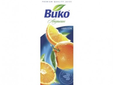 Сок ВИКО  Апельсиновый, 0,2л, 6 штук