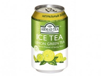Холодный зеленый чай AHMAD TEA с лимоном, 0,33л, 1 штука