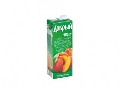 Нектар ДОБРЫЙ персик/яблоко, 1,5л, 1 штука