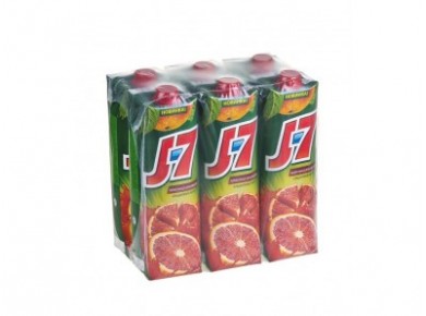 Нектар J7 красный апельсин, 0,97л, 6 штук
