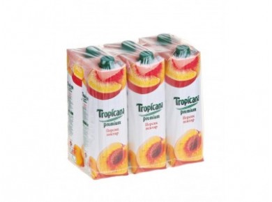 Нектар TROPICANA персик, 0,97л, 6 штук
