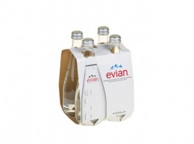 Минеральная вода EVIAN, 0,33л, 4 штуки
