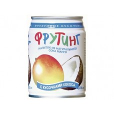 Фруктовый напиток FRUITING Манго с кусочками кокоса, 238 мл, 1 штука