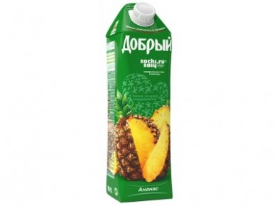 Нектар ДОБРЫЙ ананасовый, 1л, 1 штука