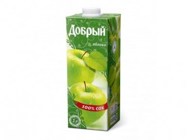 Сок ДОБРЫЙ яблочный, 1л, 1 штука