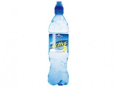 Вода питьевая AQUA MINERALE Active лимон негазированная, 0,6л, 1 штука