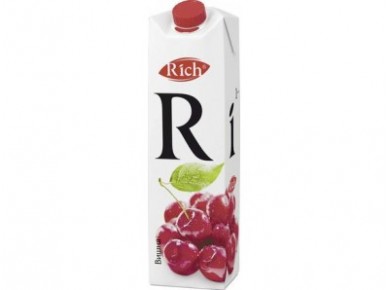Нектар RICH Вишня, 1л, 1 пакет