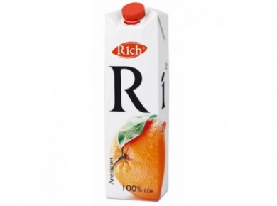Сок RICH апельсиновый, 1 л, 1 пакет