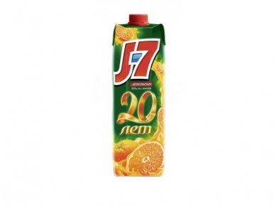 Сок J-7 апельсин призма, 0,97л, 1 пакет