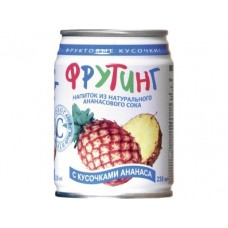 Напиток фруктовый FRUITING с кусочками ананас, 0,238л, 1 штука