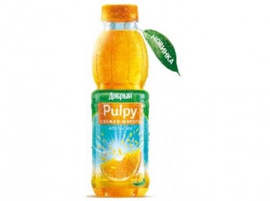 Напиток сокосодержащий ДОБРЫЙ PULPY Апельсин, 0,45л, 1 штука