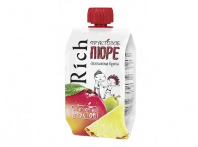 Фруктовое пюре RICH Экзотические фрукты, 0,11 л, 1 штука