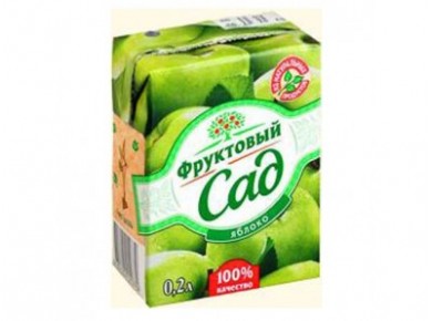 Нектар ФРУКТОВЫЙ САД Яблоко, 0,2л, 10 штук