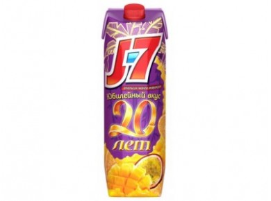 Нектар J7 Апельсин-Манго-Маракуйя, 0,97л, 6 штук