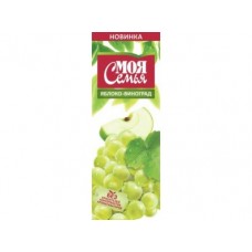 Нектар МОЯ СЕМЬЯ яблоко/виноград, 1л, 1 штука
