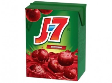 Нектар J7 вишневый, 200мл, 6 штук