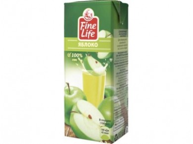 Сок FINE LIFE яблоко, 0,2 л, 1 штука