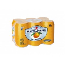 Напиток SANPELLEGRINO апельсин ж/б, 0,33л, 6 штук