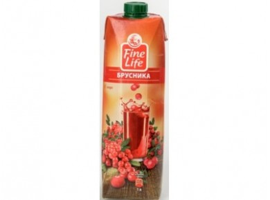 Морс FINE LIFE брусничный, 750 г, 1 штука
