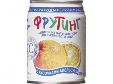 Фруктовый напиток FRUITING апельсин, 0,238л, 6 штук