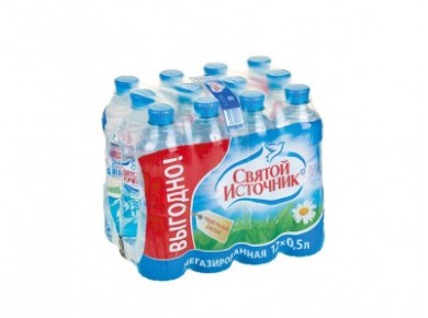 Вода СВЯТОЙ ИСТОЧНИК негазированная, 0,5л, 12 штук